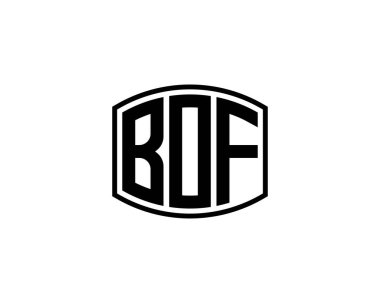 BOF logo tasarım vektör şablonu. BOF