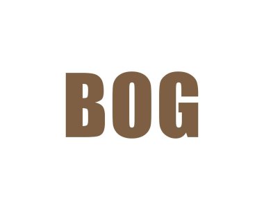 BOG logo tasarım vektör şablonu. Bataklık