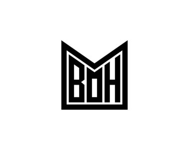 BOH logo tasarım vektör şablonu. BOH