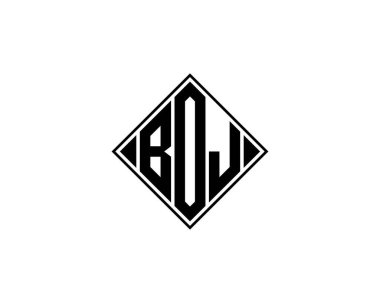 BOJ Logo tasarım vektör şablonu. BOJ