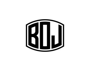 BOJ Logo tasarım vektör şablonu. BOJ