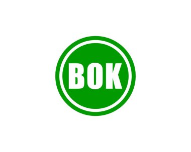 BOK logo tasarım vektör şablonu. Tamam.