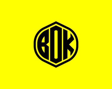 BOK logo tasarım vektör şablonu. Tamam.