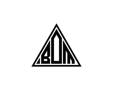 BOM logo tasarım vektör şablonu. BOM