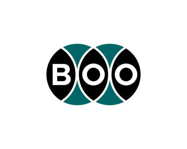 BOO Logo tasarım vektör şablonu. BOO