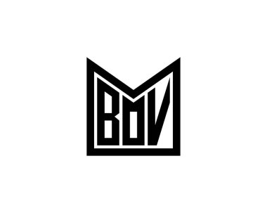 BOV Logo tasarım vektör şablonu. BOV
