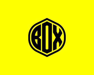 Kutu logosu tasarım vektör şablonu. Kutu