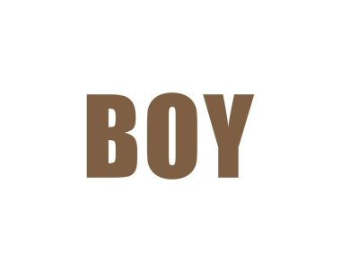 BOY Logo tasarım vektör şablonu. Çocuk.
