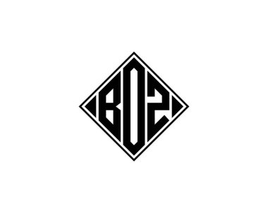 BOZ logo tasarım vektör şablonu. BOZ