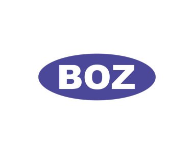 BOZ logo tasarım vektör şablonu. BOZ