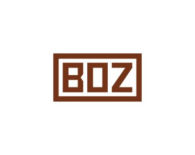 BOZ logo tasarım vektör şablonu. BOZ