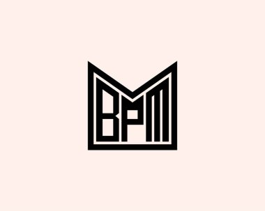 BPM logo tasarım vektör şablonu. BPM