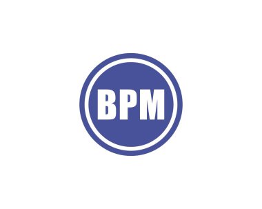 BPM logo tasarım vektör şablonu. BPM