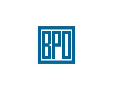 BPO logo tasarım vektör şablonu. BPO