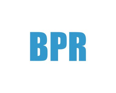 BPR logo tasarım vektör şablonu. BPR