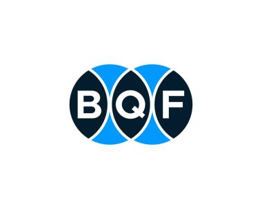 BQF logo tasarım vektör şablonu. BQF