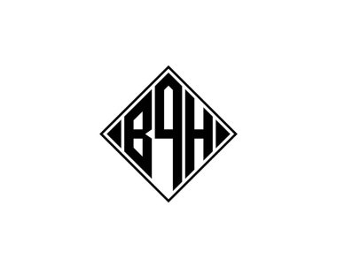 BQH Logo tasarım vektör şablonu. BQH