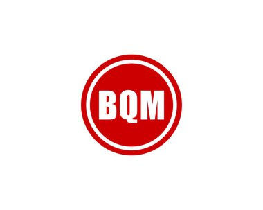 BQM logo tasarım vektör şablonu. BQM