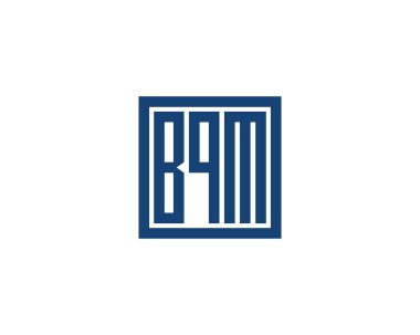 BQM logo tasarım vektör şablonu. BQM