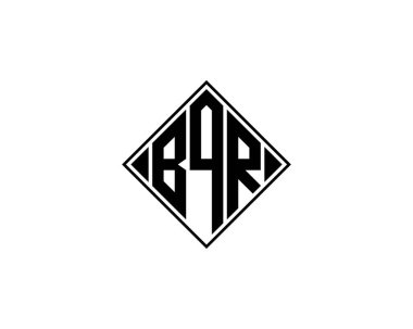 BQR logo tasarım vektör şablonu. BQR