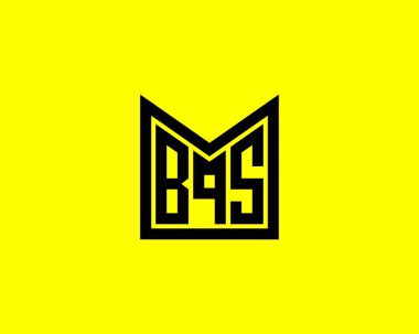 BQS logo tasarım vektör şablonu. BQS