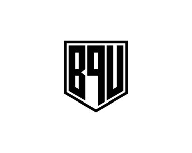 BQU logo tasarım vektör şablonu. BQU