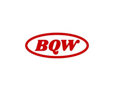 BQW logo tasarım vektör şablonu. BQW