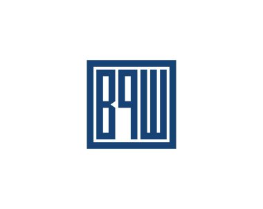 BQW logo tasarım vektör şablonu. BQW