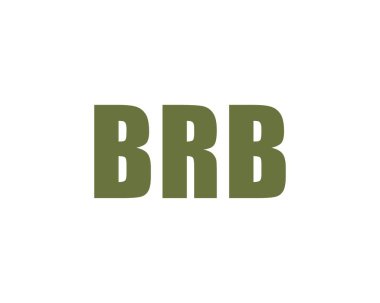 BRB logo tasarım vektör şablonu. BRB