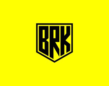 BRK logo tasarım vektör şablonu. BRK