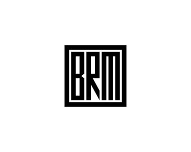 BRM logo tasarım vektör şablonu. BRM