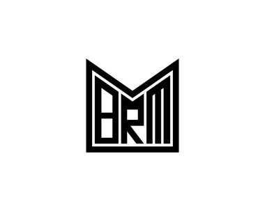BRM logo tasarım vektör şablonu. BRM