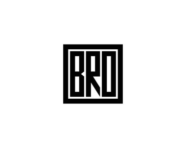 BRO Logo tasarım vektör şablonu. BRO
