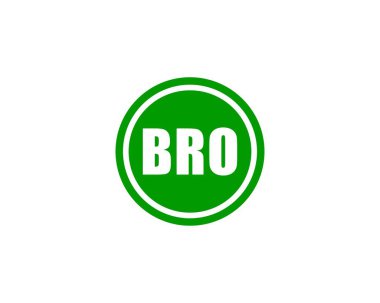 BRO Logo tasarım vektör şablonu. BRO