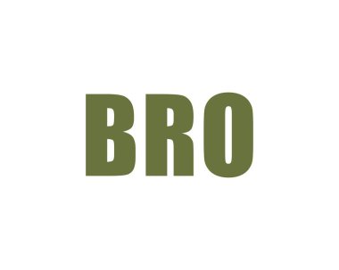 BRO Logo tasarım vektör şablonu. BRO