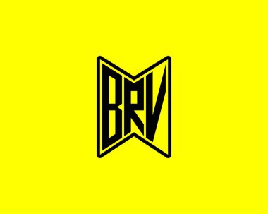 BRV logo tasarım vektör şablonu. BRV