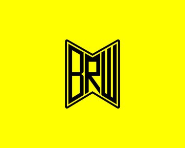 BRW logo tasarım vektör şablonu. BRW