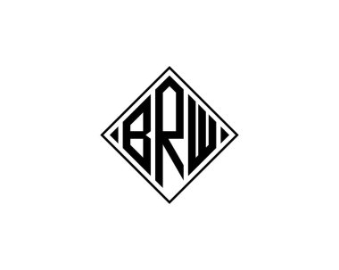 BRW logo tasarım vektör şablonu. BRW