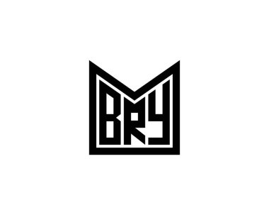 BRY logo tasarım vektör şablonu. Ağla