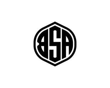 BSA Logo tasarım vektör şablonu. BSA