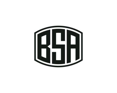 BSA Logo tasarım vektör şablonu. BSA