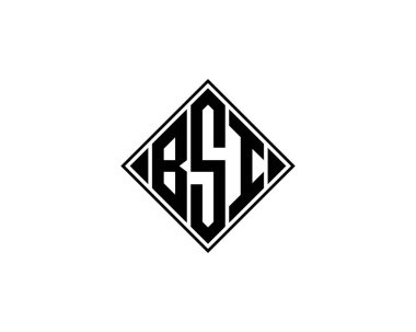 BSI logo tasarım vektör şablonu. BSI