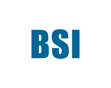 BSI logo tasarım vektör şablonu. BSI