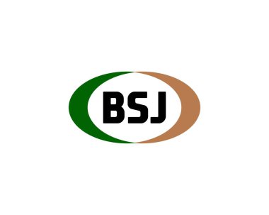 BSJ logo tasarım vektör şablonu. BSJ