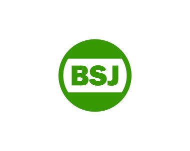 BSJ logo tasarım vektör şablonu. BSJ