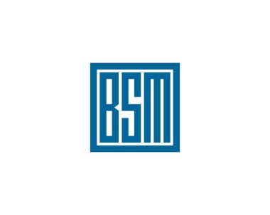 BSM logo tasarım vektör şablonu. BSM