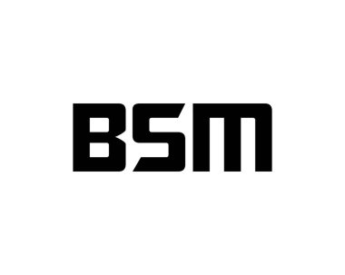 BSM logo tasarım vektör şablonu. BSM
