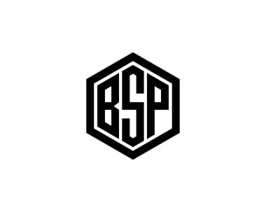 BSP logo tasarım vektör şablonu. BSP