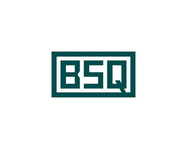 BSQ logo tasarım vektör şablonu. BSQ