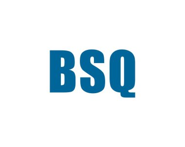 BSQ logo tasarım vektör şablonu. BSQ